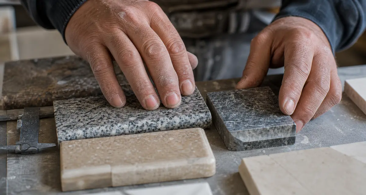 Materialmuster und Werkzeug